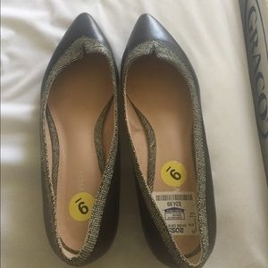 Nine West black “leather” flats